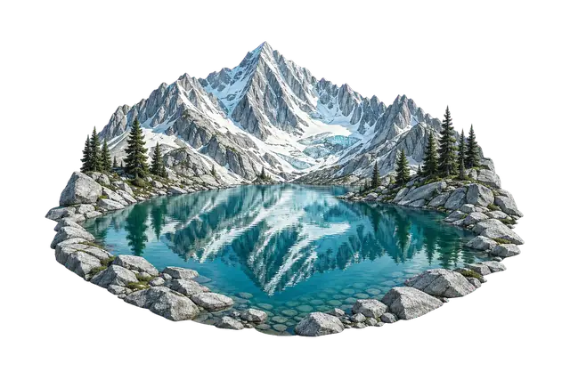 Alpine Lake motif