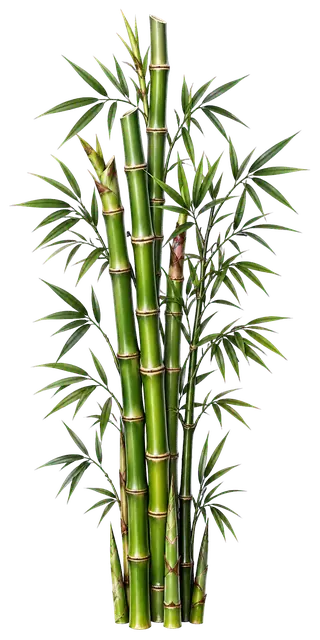 Bamboo Culm and Leaves motif