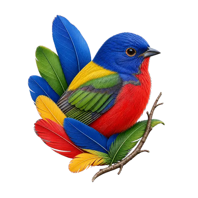 Painted Bunting motif