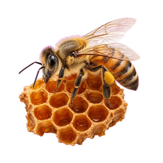 Honeybee on Comb motif