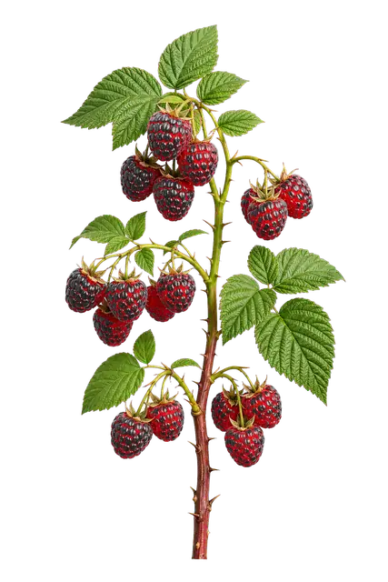 Ripe Raspberry Cane motif